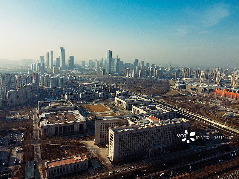 天津 滨海区 周大福金融中心 泰达  文化广场 中央大道 滨海广场图片素材