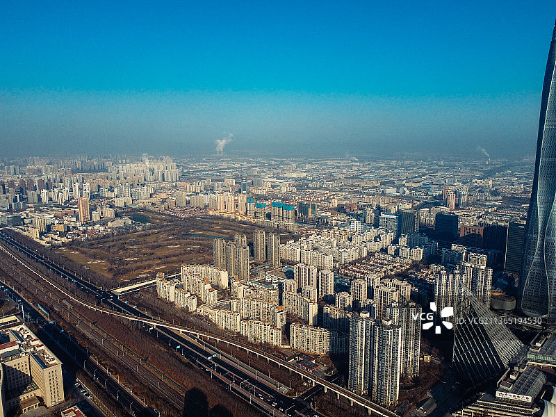 天津 滨海区 周大福金融中心 泰达  文化广场 中央大道 滨海广场图片素材