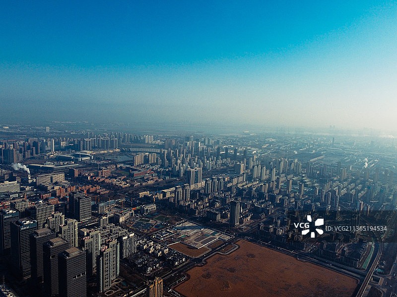 天津 滨海区 周大福金融中心 泰达  文化广场 中央大道 滨海广场图片素材