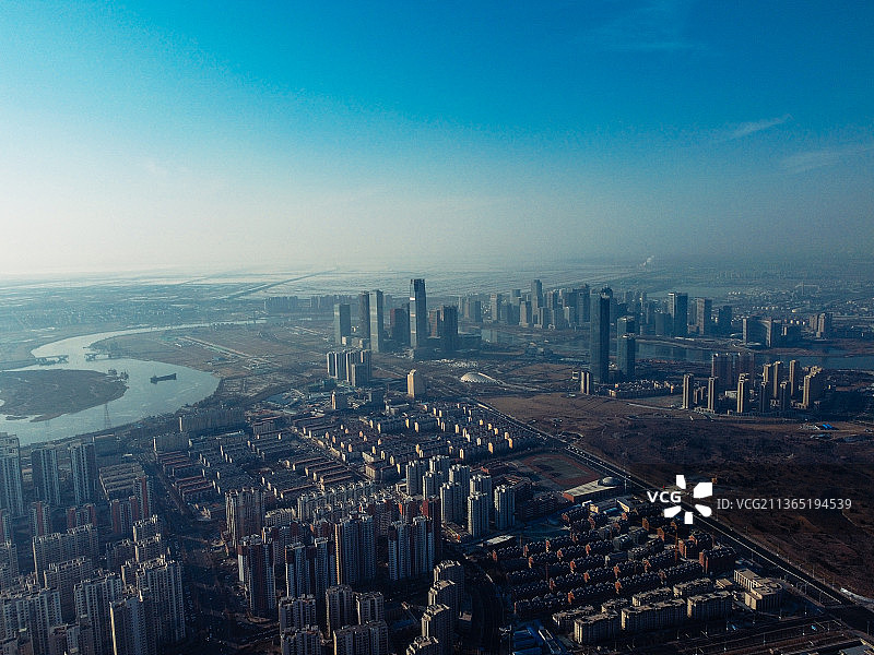 天津 滨海区 周大福金融中心 泰达  文化广场 中央大道 滨海广场图片素材