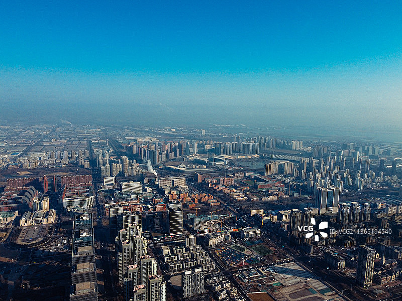 天津 滨海区 周大福金融中心 泰达  文化广场 中央大道 滨海广场图片素材