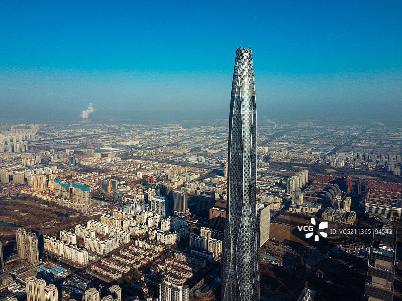 天津 滨海区 周大福金融中心 泰达  文化广场 中央大道 滨海广场图片素材