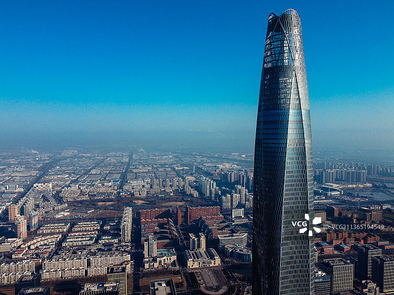 天津 滨海区 周大福金融中心 泰达  文化广场 中央大道 滨海广场图片素材