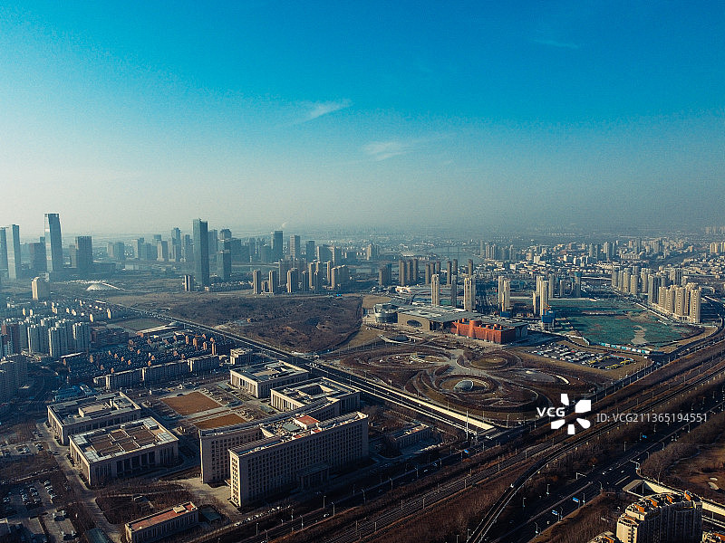 天津 滨海区 周大福金融中心 泰达  文化广场 中央大道 滨海广场图片素材