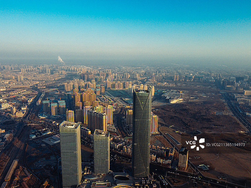 天津 滨海新区 于家堡 中心商务区 海河开启桥 宝龙广场  中央大道图片素材