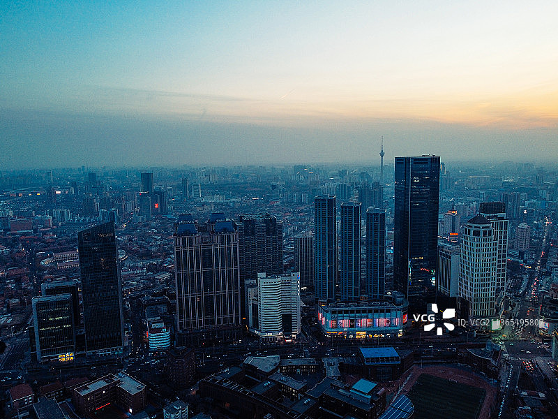 天津 和平路 津湾广场 汇金中心 大沽桥图片素材