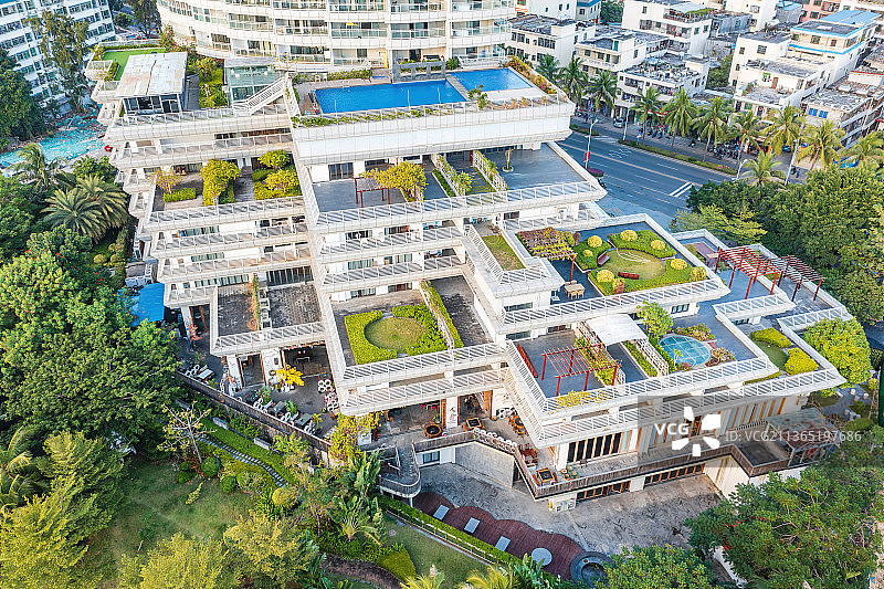 三亚生态建筑城市风光/立体垂直绿化图片素材
