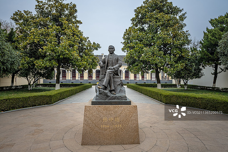 南京总统府孙中山先生雕塑图片素材