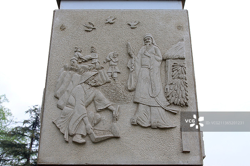 河北邯郸丛台广场成语故事浮雕图片素材