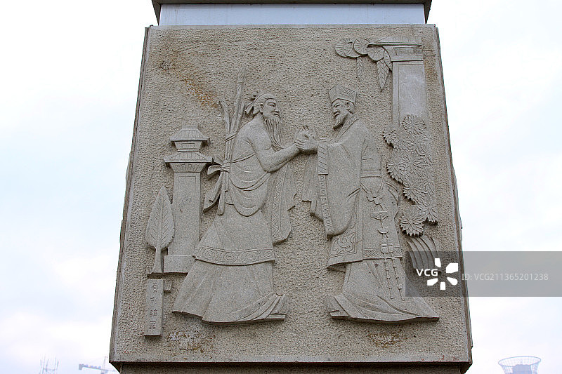 河北邯郸丛台广场成语故事浮雕图片素材