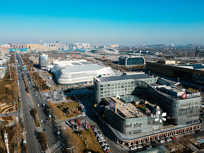 唐山 南湖 会展中心 图书馆 大剧院 世园广场 路南区 工人文化宫图片素材