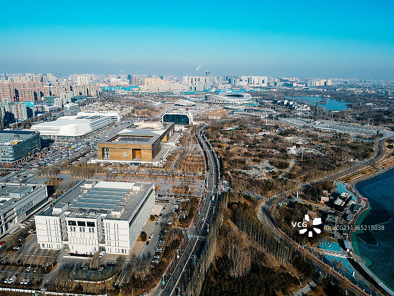 唐山 南湖 会展中心 图书馆 大剧院 世园广场 路南区 工人文化宫图片素材