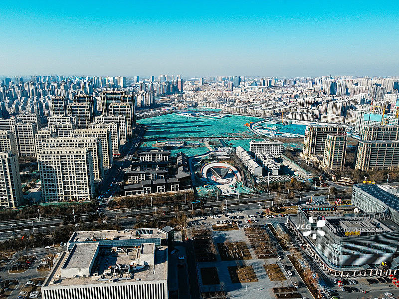 唐山 南湖 会展中心 图书馆 大剧院 世园广场 路南区 工人文化宫图片素材