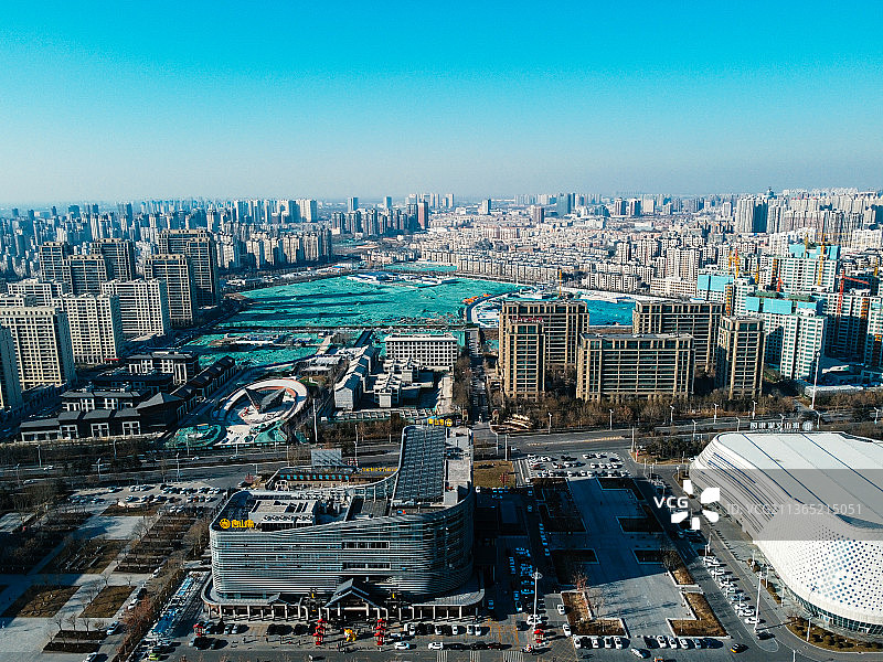 唐山 南湖 会展中心 图书馆 大剧院 世园广场 路南区 工人文化宫图片素材