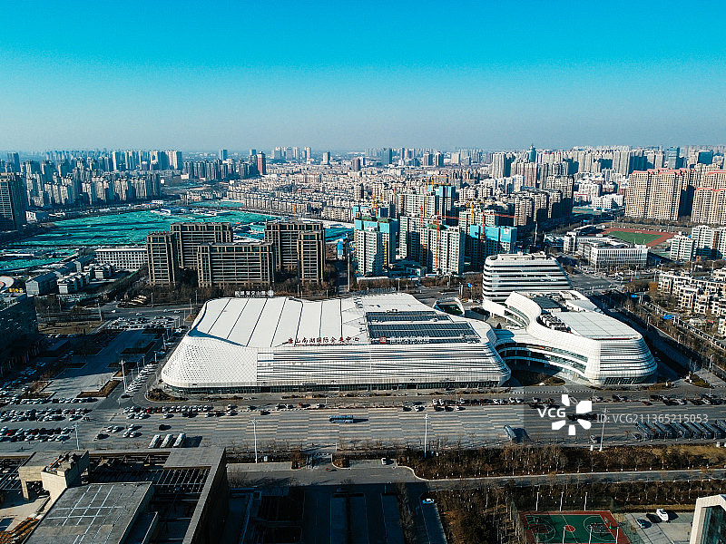 唐山 南湖 会展中心 图书馆 大剧院 世园广场 路南区 工人文化宫图片素材