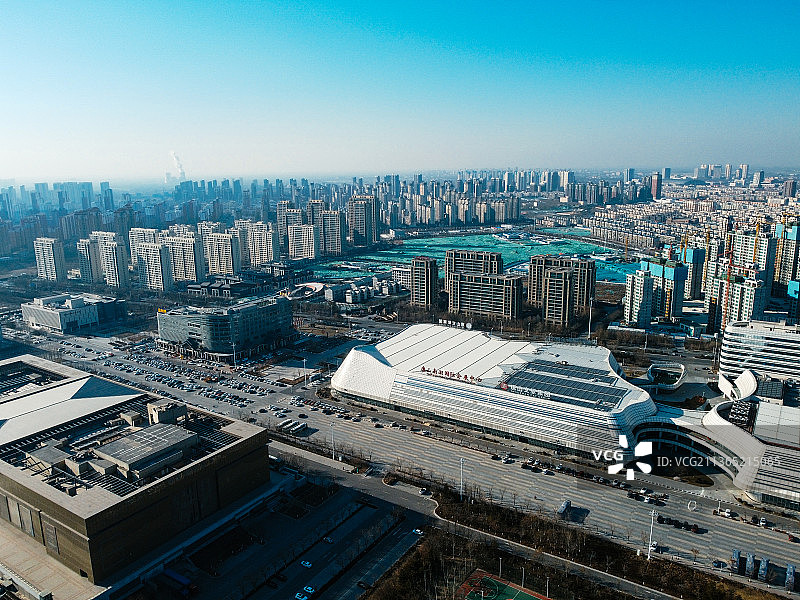 唐山 南湖 会展中心 图书馆 大剧院 世园广场 路南区 工人文化宫图片素材