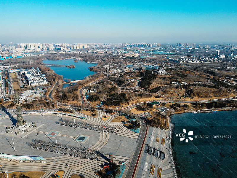 唐山 南湖 会展中心 图书馆 大剧院 世园广场 路南区 工人文化宫图片素材