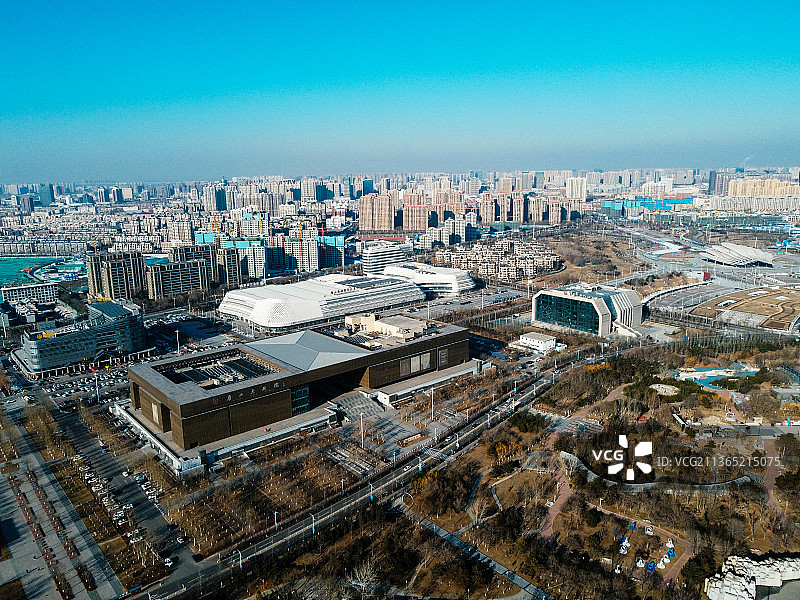 唐山 南湖 会展中心 图书馆 大剧院 世园广场 路南区 工人文化宫图片素材