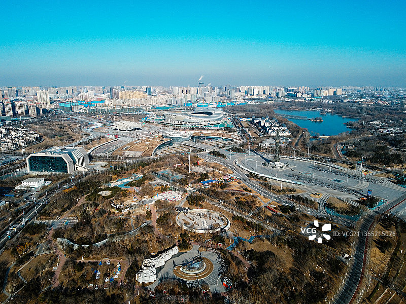 唐山 南湖 会展中心 图书馆 大剧院 世园广场 路南区 工人文化宫图片素材