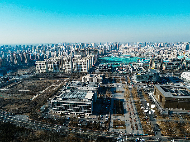 唐山 南湖 会展中心 图书馆 大剧院 世园广场 路南区 工人文化宫图片素材