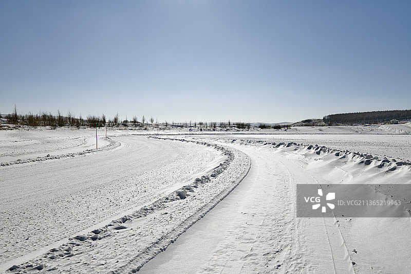 冰雪道路冬季运动场赛道图片素材