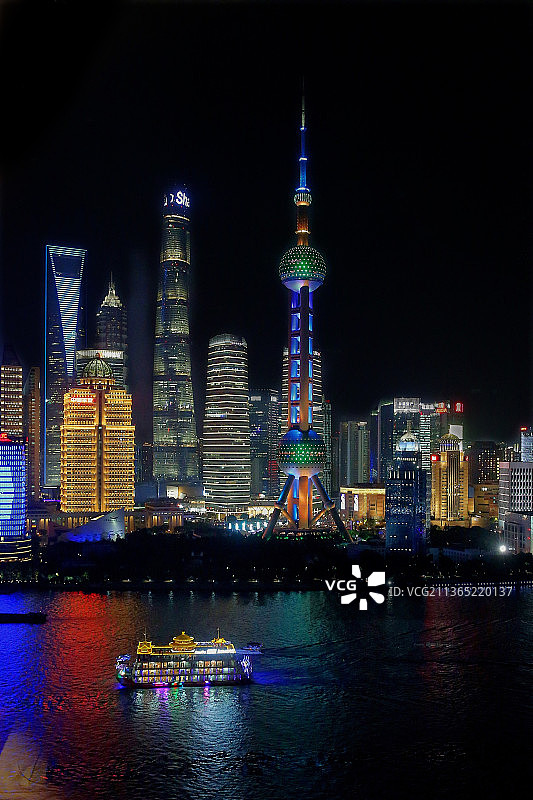 上海外滩夜景图片素材