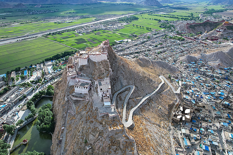 西藏高原风光航拍图片素材