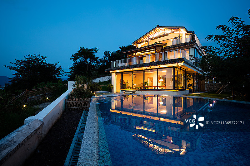 山间院落图片素材