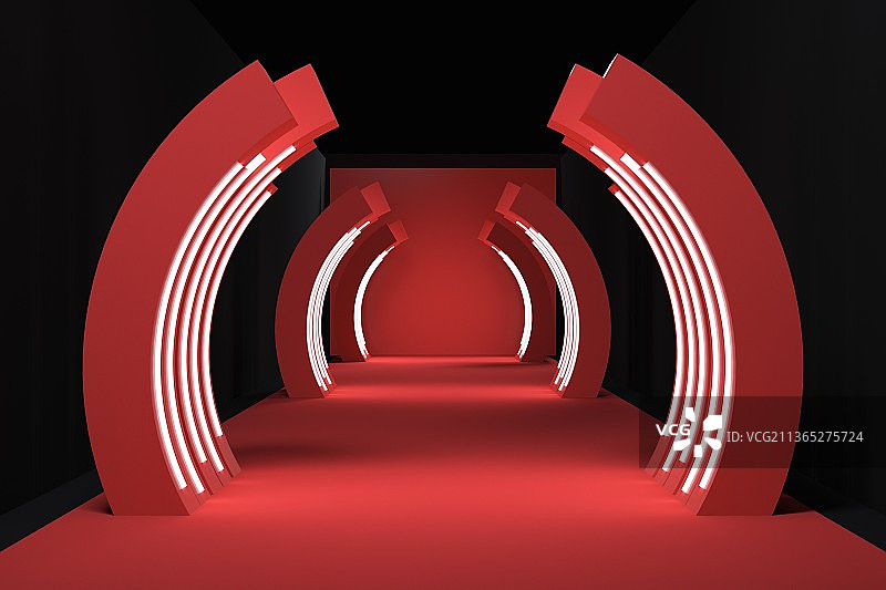 空间 庆典 展览红色背景图片素材