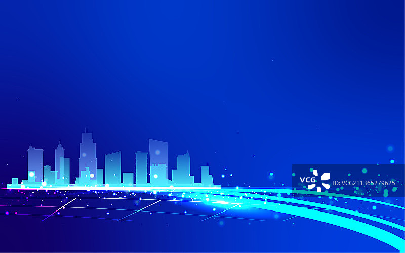 科技年会抽象粒子几何年终总结矢量背景素材图片素材