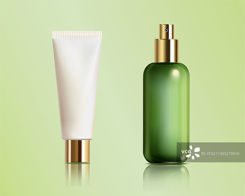 美容保养品容器特写素材图片素材