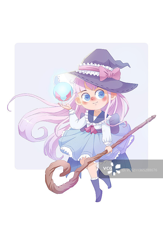 万圣节小魔女图片素材