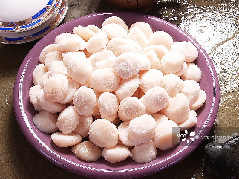 冰冻的扇贝柱图片素材