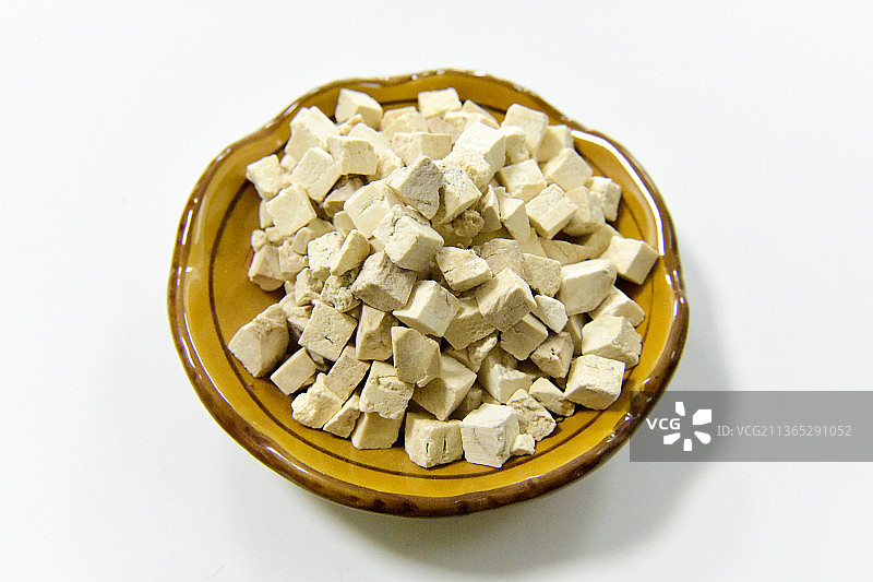 中草药中药加工传统中药材茯苓图片素材