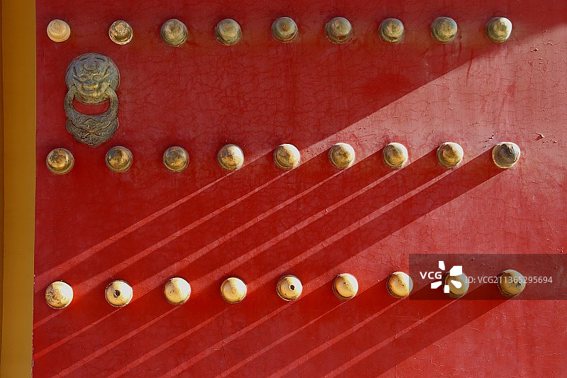 北京太庙大门，阳光下的光影图片素材