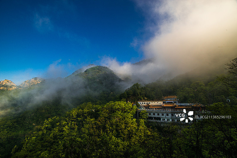 泰山五月云海风光图片素材