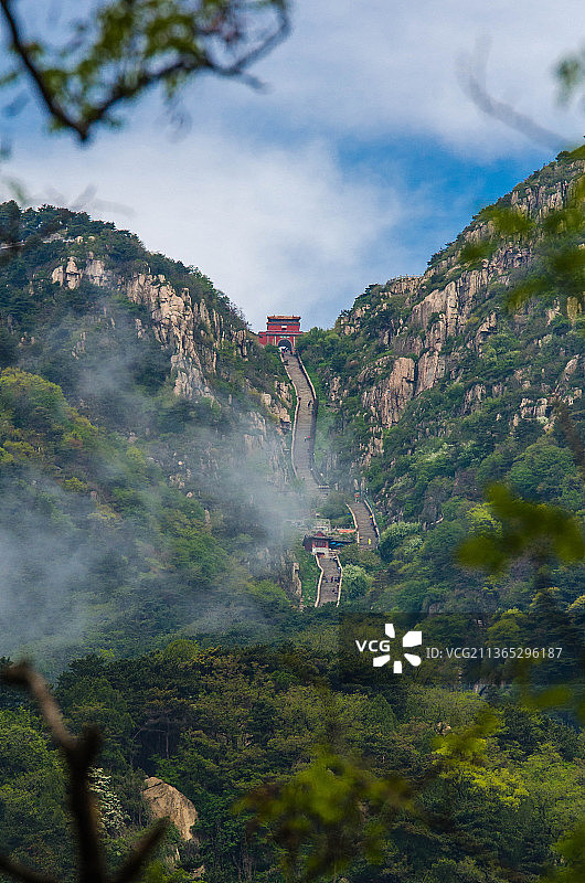 泰山五月云海风光图片素材