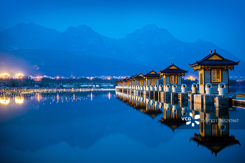 泰安西湖美景图片素材