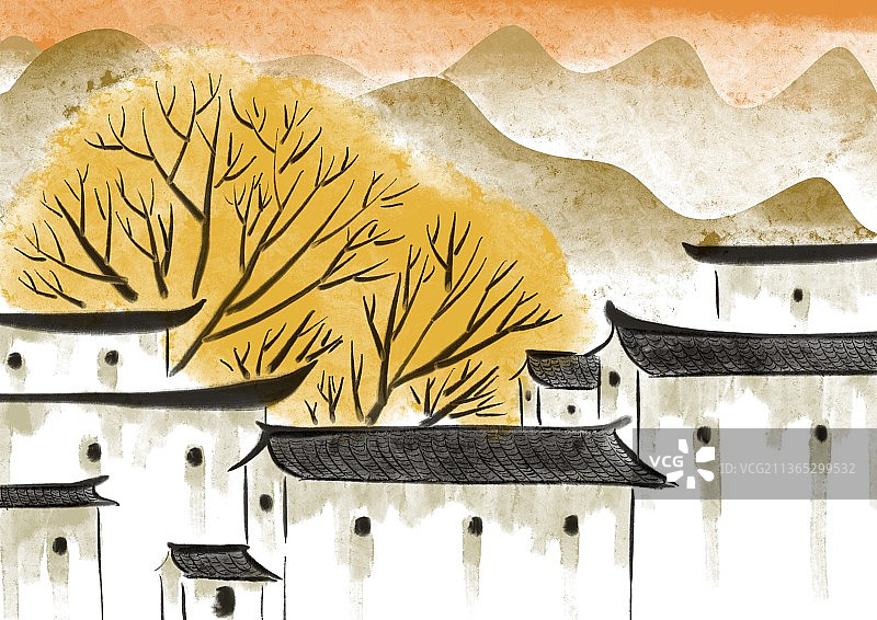 烟雨江南图片素材