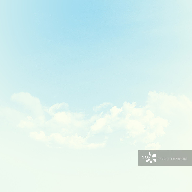 蓝天白云抽象插画图片素材