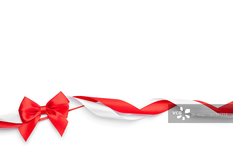 情人节螺旋形丝带和蝴蝶结图片素材