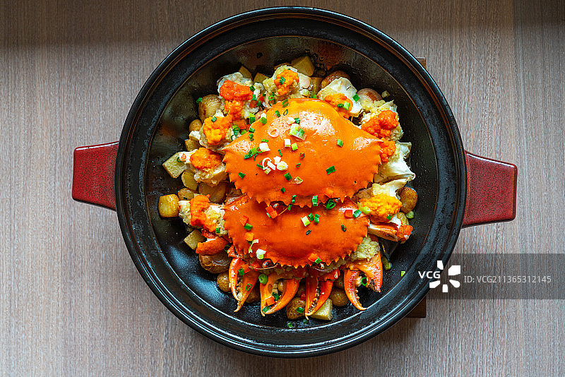 姜蒜焗三门膏蟹图片素材