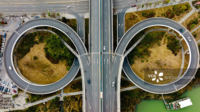 阆中李家坝嘉陵江大桥图片素材