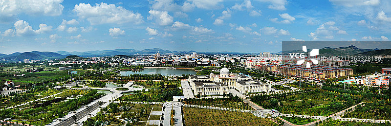 山东枣庄山亭区城市风光图片素材