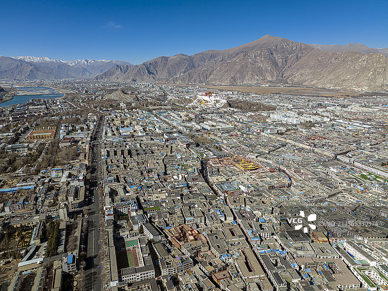 西藏拉萨城市风光图片素材