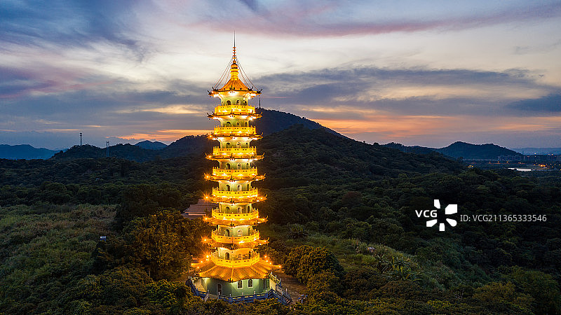 广东省广州市从化区文峰塔图片素材