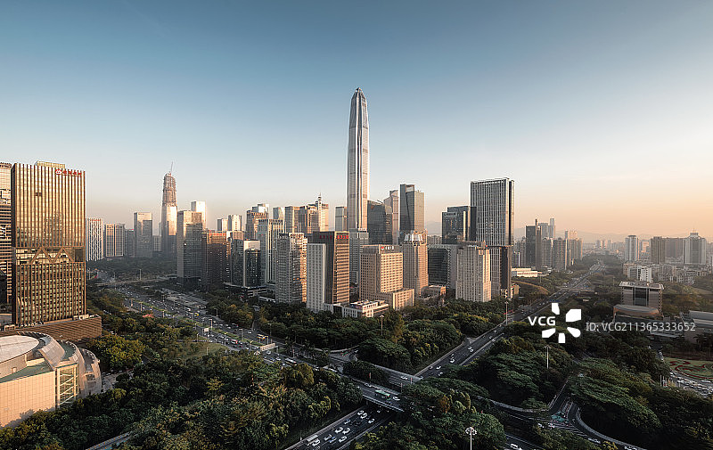 深圳福田中心区高视角图片素材
