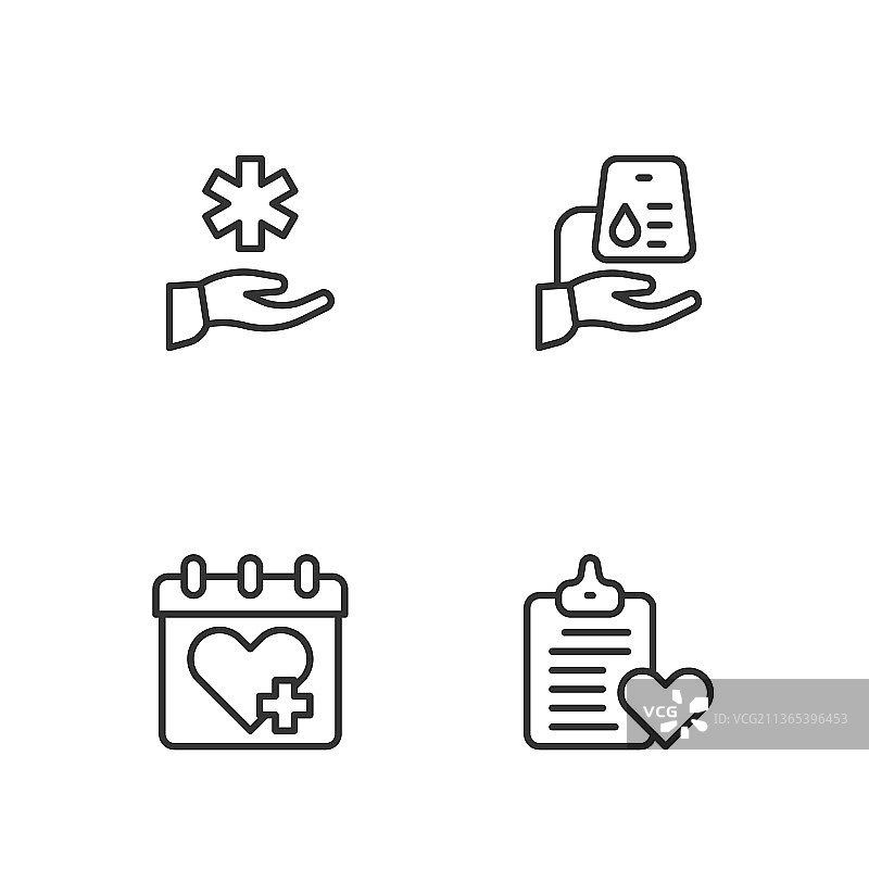 病历医生预约十字设置图片素材