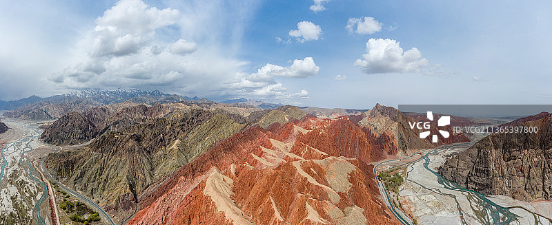 喀喇昆仑公路314国道全景风光图片素材