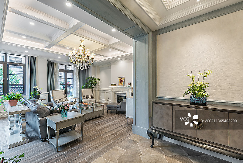 中国上海别墅装修设计空间实景展示图片素材